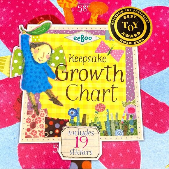 Growth Chart For Wall - Graph Kids / Children / Girls Height As They Grow NEW - Picture 2 of 4